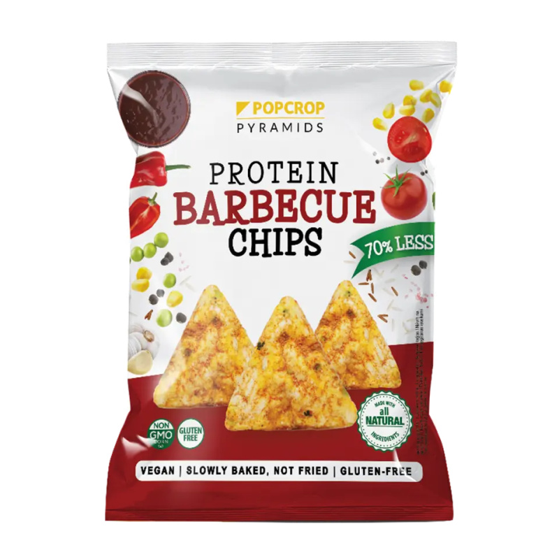Popcrop Proteinové chipsy s barbecue příchutí