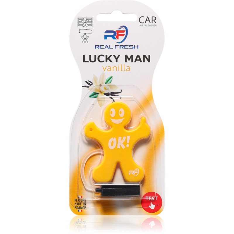 Real Fresh Lucky Man Vanilla vůně do auta 1 ks