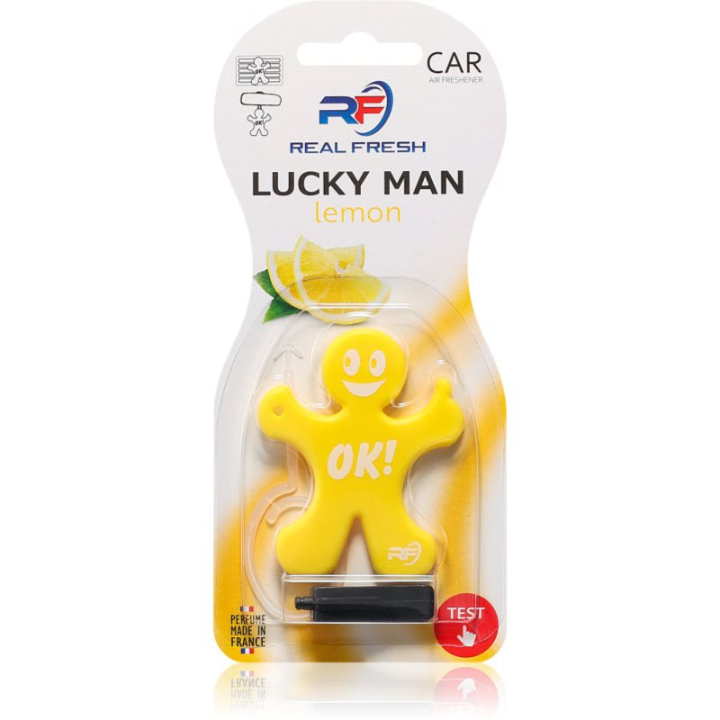 Real Fresh Lucky Man Lemon vůně do auta 1 ks