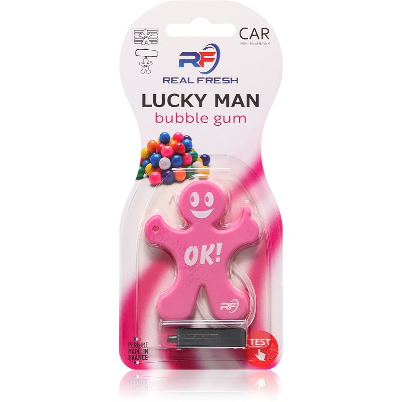 Real Fresh Lucky Man Buble Gum vůně do auta 1 ks