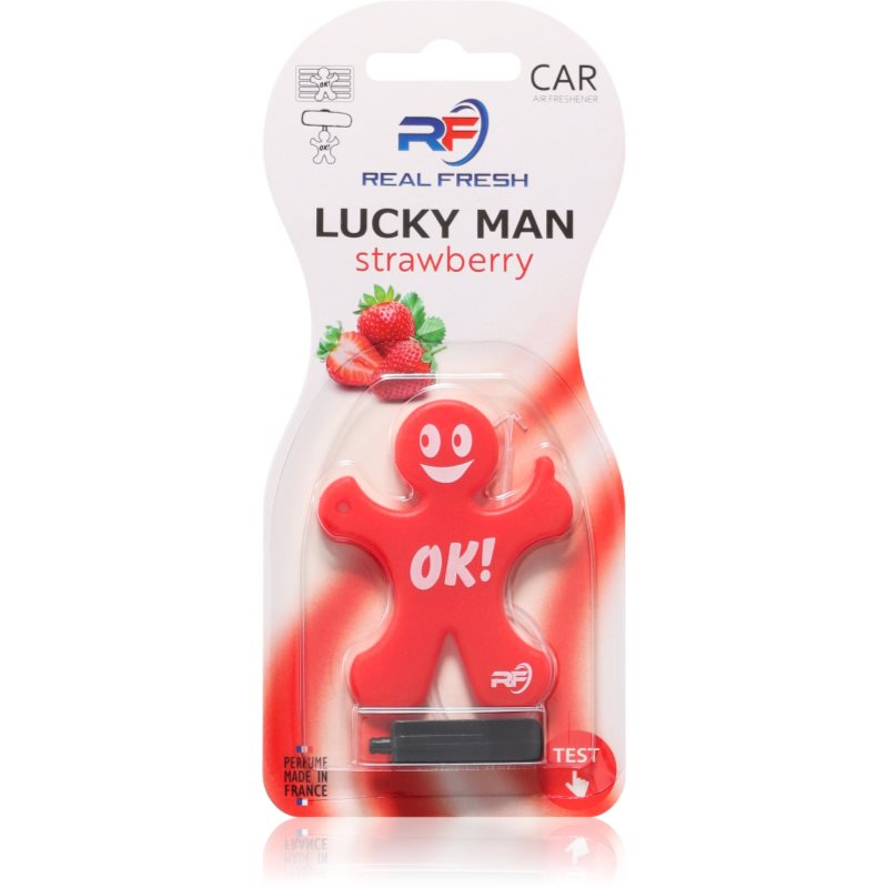 Real Fresh Lucky Man Strawberry vůně do auta 1 ks