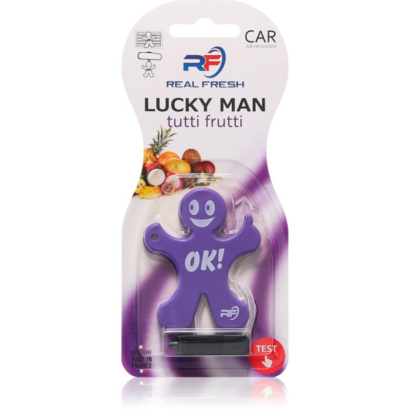 Real Fresh Lucky Man Tutti Frutti vůně do auta 1 ks