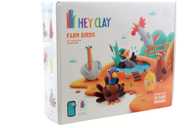Hey Clay Ptáci z farmy modelina