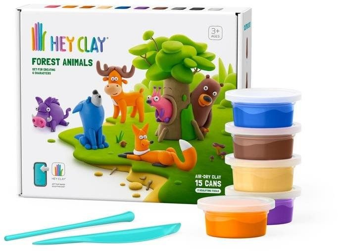 Hey Clay plastová sada Lesní zvířata