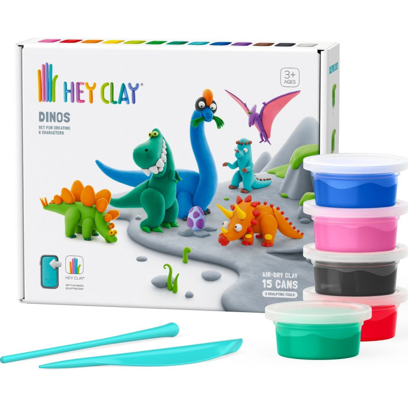 Plastová hmota Hey Clay set Dinosauři