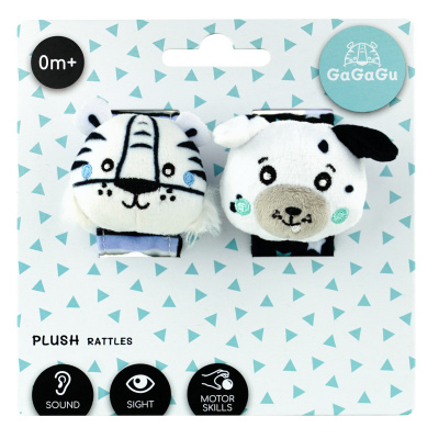 Teddies GAGAGU Plyšové chrastítko na ruku Tygr Štěně