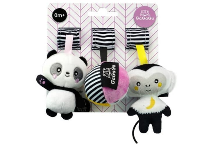 Tm toys Gagagu závěsná plyšová hračka Opice Panda Míč