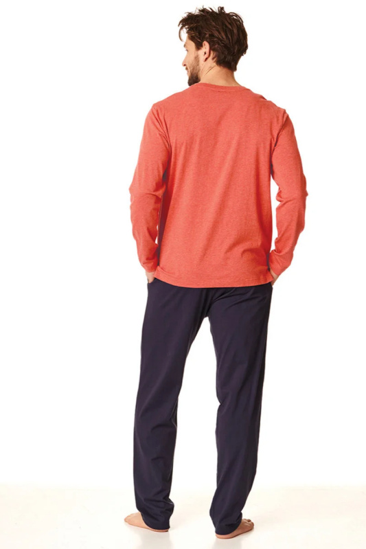Pánské pyžamo MNS 860 B22 oranžová XL