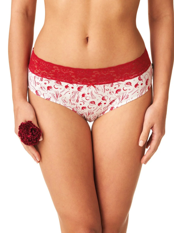 Kalhotky Key LPC 797 A24 A'2 S-2XL bordó-bílá XXL