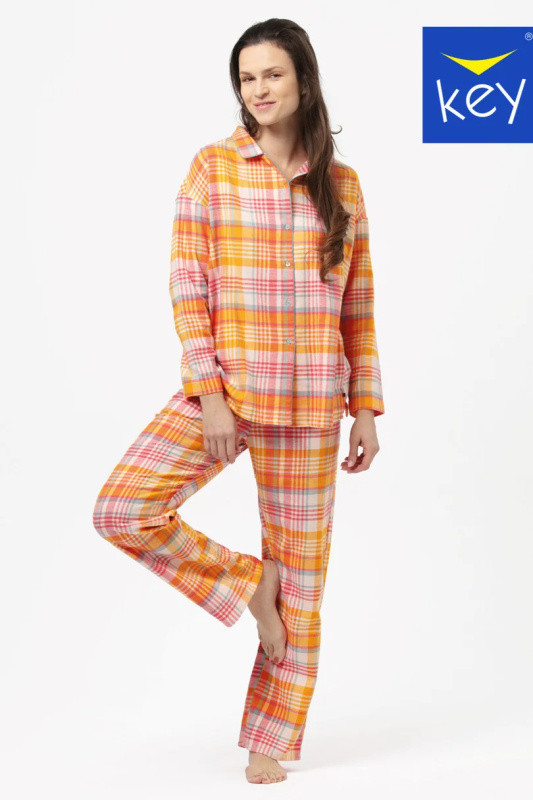 Dámské pyžamo LNS 473 B24 oranžová XL