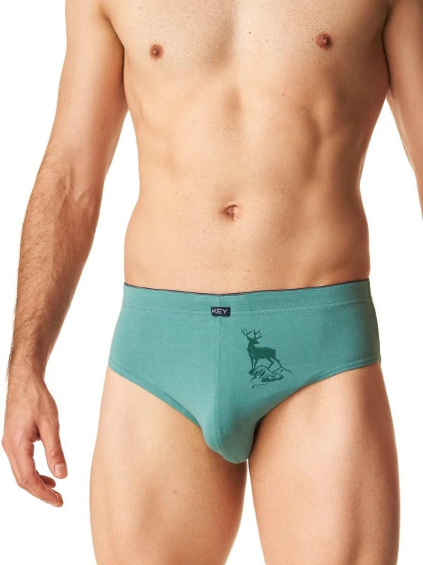 Pánské slipy Key MPP 602 A'2 M-2XL zeleno-šedá M