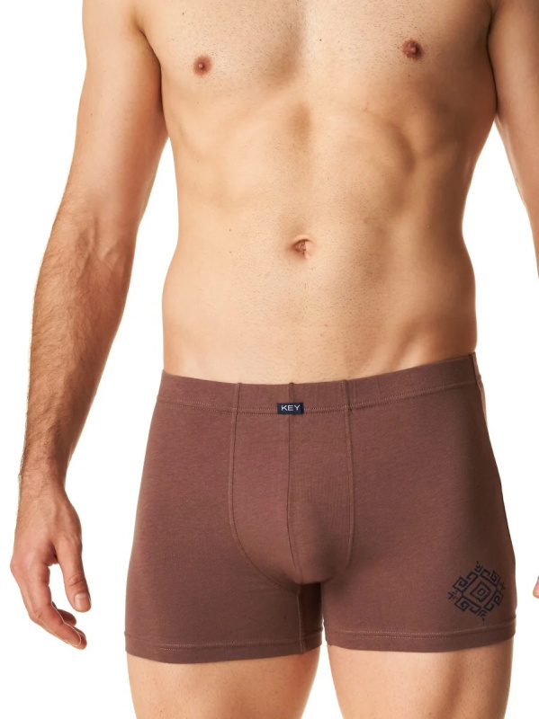 Pánské boxerky Key MXH 613 A24/25 M-2XL hnědá M