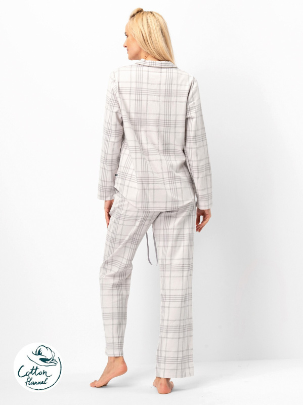 Pyžamo Key LNS 401 B25 long/r S-XL dámský úplet světle růžová L