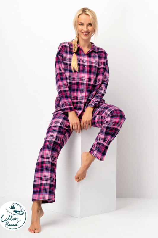 DÁMSKÉ PYŽAMO LNS 490 B25 2XL-4XL fuchsie 2XL