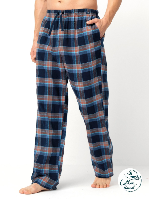 Pánské pyžamové kalhoty Key MHT 431 B25 M-2XL tmavě modrá XL