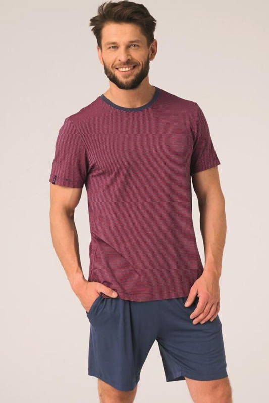 PÁNSKÉ PYŽAMO MNS 319 A26 červeno-zelená M