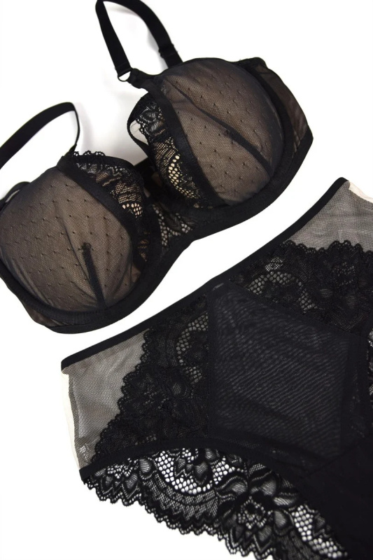 DOTS SEMI BRA 19187 BLACK černá 70I