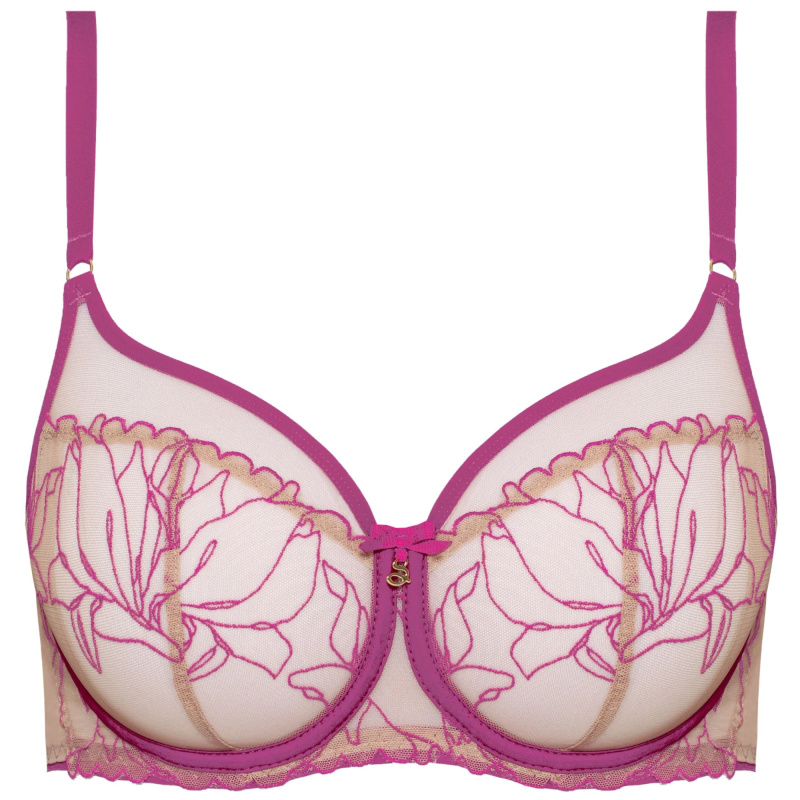 Dámská podprsenka Irina A143 fuchsia - Samanta fuchsiová 80/D