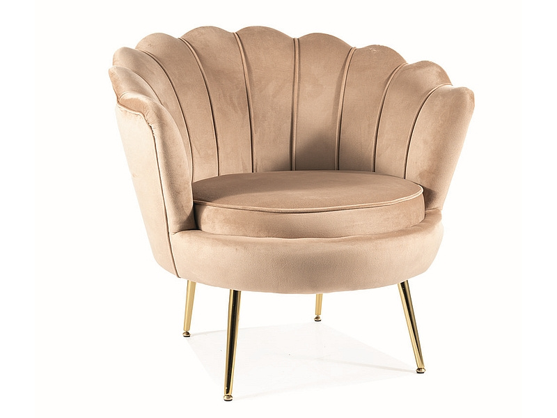 Fotel Camellia 1 Velvet CAMELLIAV1BEZL