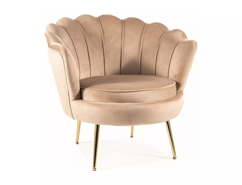 Fotel Camellia 1 Velvet CAMELLIAV1BEZL