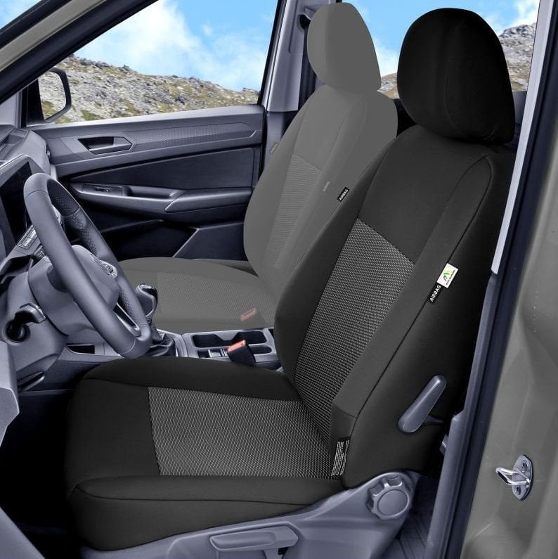 Přesné autopotahy VW Caddy 2021- (řidič, se stolkem)