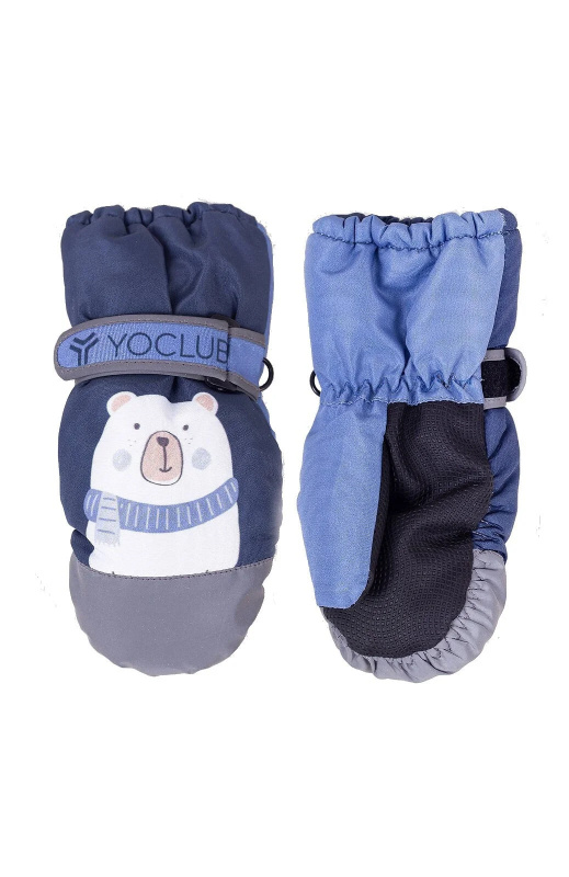 YOCLUB REN-0289C Chlapecké lyžařské rukavice směs barev 10 cm