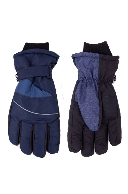 Lyžařské rukavice YOCLUB REN-0305F džínovina 20 cm