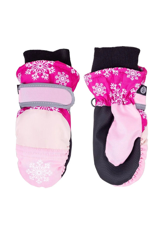 YOCLUB REN-0312G Dívčí lyžařské rukavice směs barev 14 cm