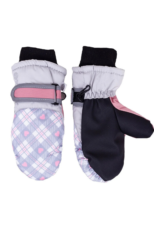 YOCLUB REN-0314G Dívčí lyžařské rukavice směs barev 14 cm