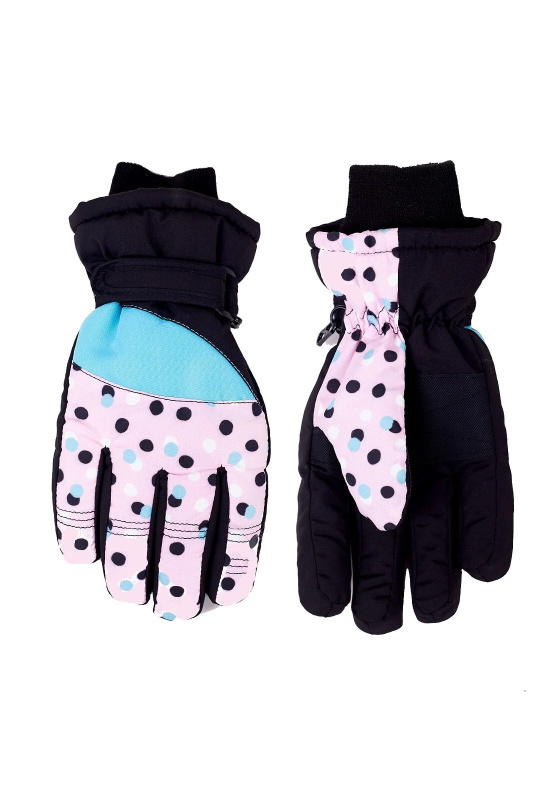 YOCLUB REN-0319G Dívčí lyžařské rukavice směs barev 14 cm