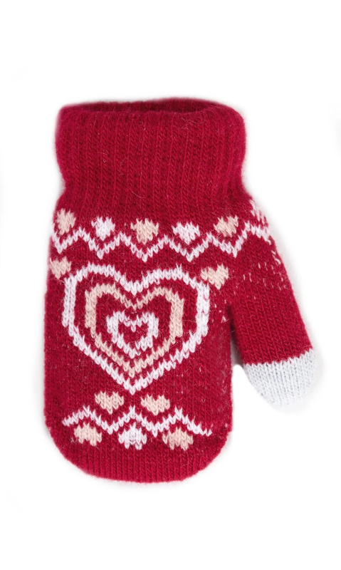 Dětské rukavice YOCLUB RED-0020G Norský vzor směs barev 10 cm