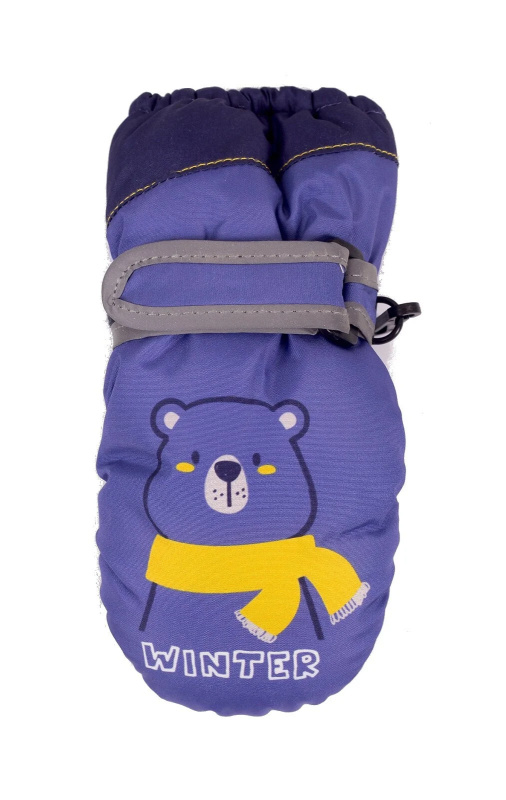 YOCLUB REN-0329 Dětské lyžařské rukavice džínovina 10 cm