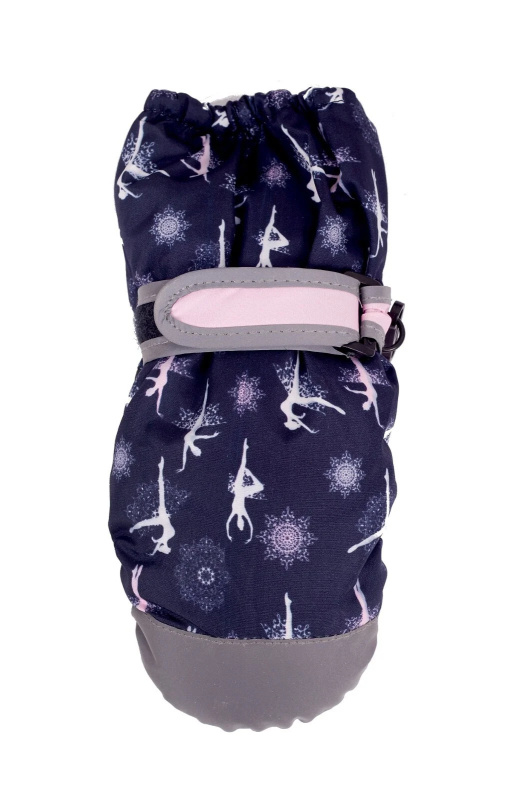 YOCLUB REN-0333G Dívčí lyžařské rukavice tmavě modrá 14 cm