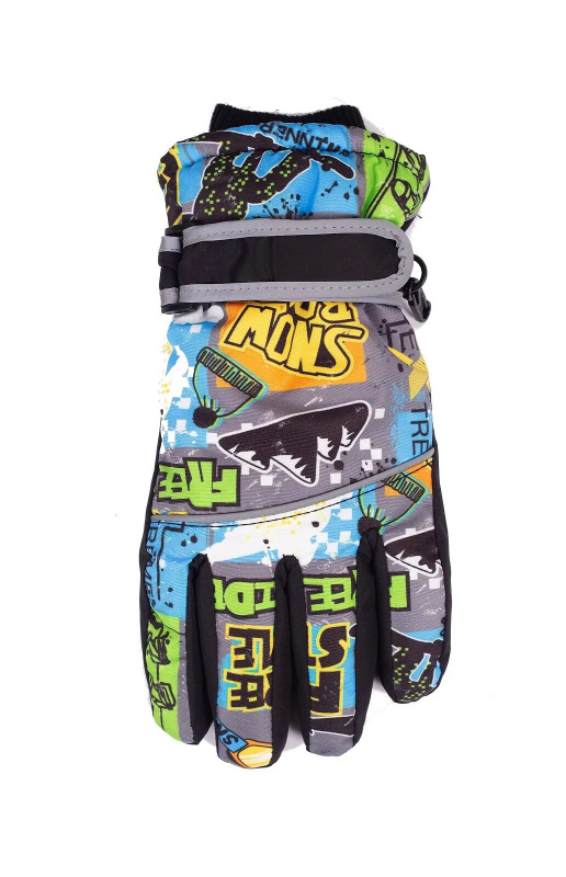 Lyžařské rukavice YOCLUB REN-0341C směs barev 16 cm