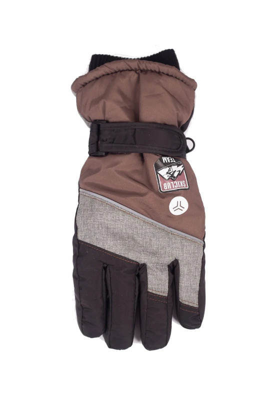 Lyžařské rukavice Yoclub REN-0346F khaki M-L