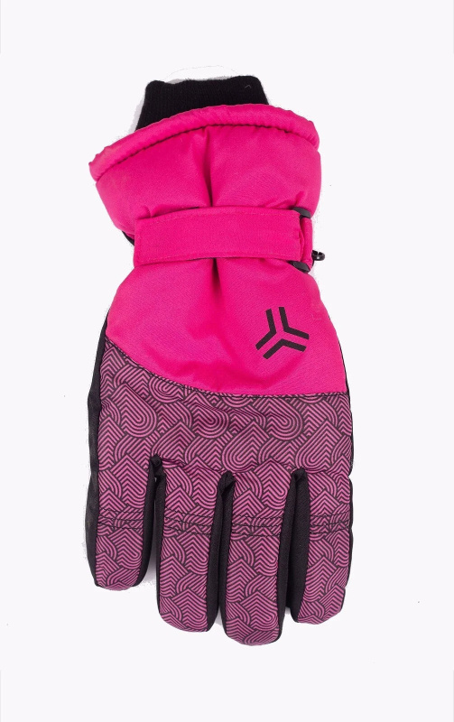 Lyžařské rukavice YOCLUB REN-0349G růžová 16 cm