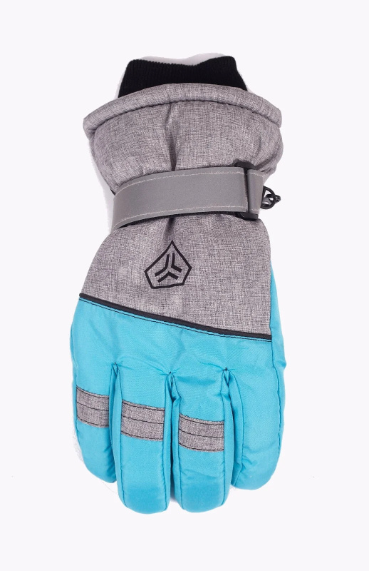 Lyžařské rukavice YOCLUB REN-0350G tyrkysová 18 cm