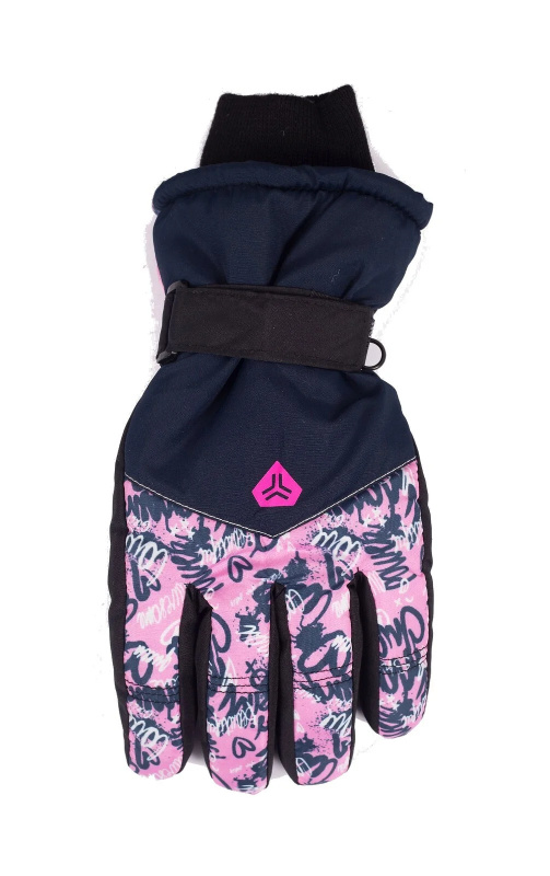 Lyžařské rukavice YOCLUB REN-0352 růžová 16 cm