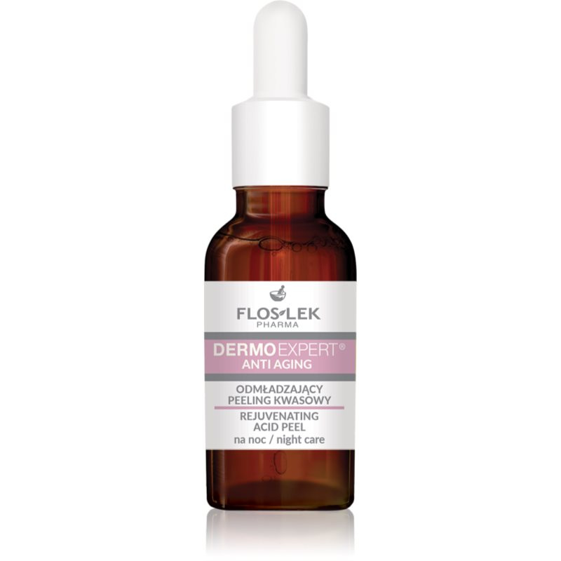 FlosLek Pharma DermoExpert Acid Peel omlazující noční péče s exfoliačním účinkem 30 ml