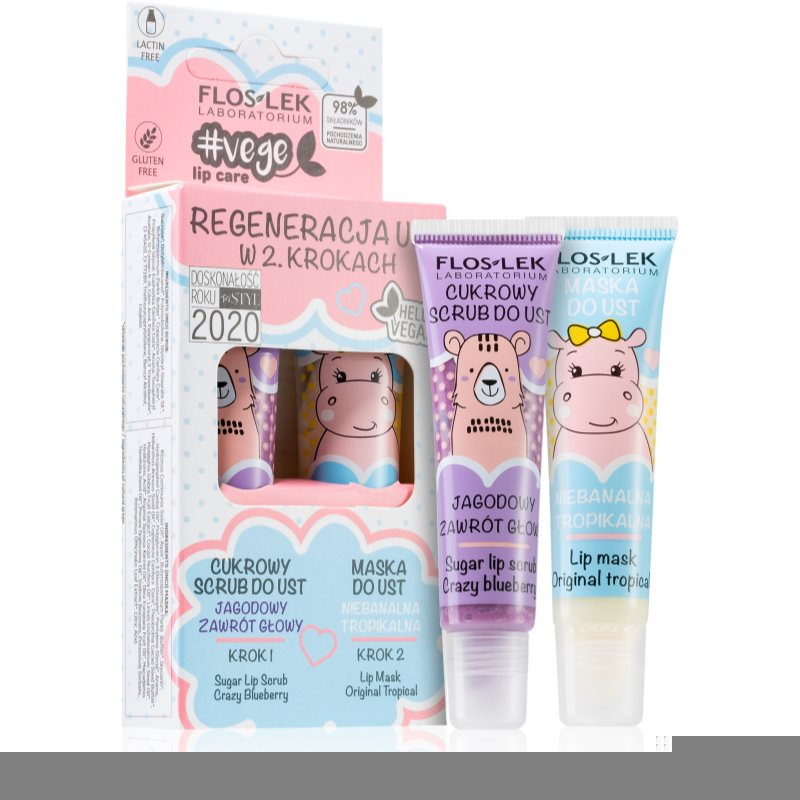 FlosLek Laboratorium Vege Lip Care Regeneration dárková sada pro suché rty