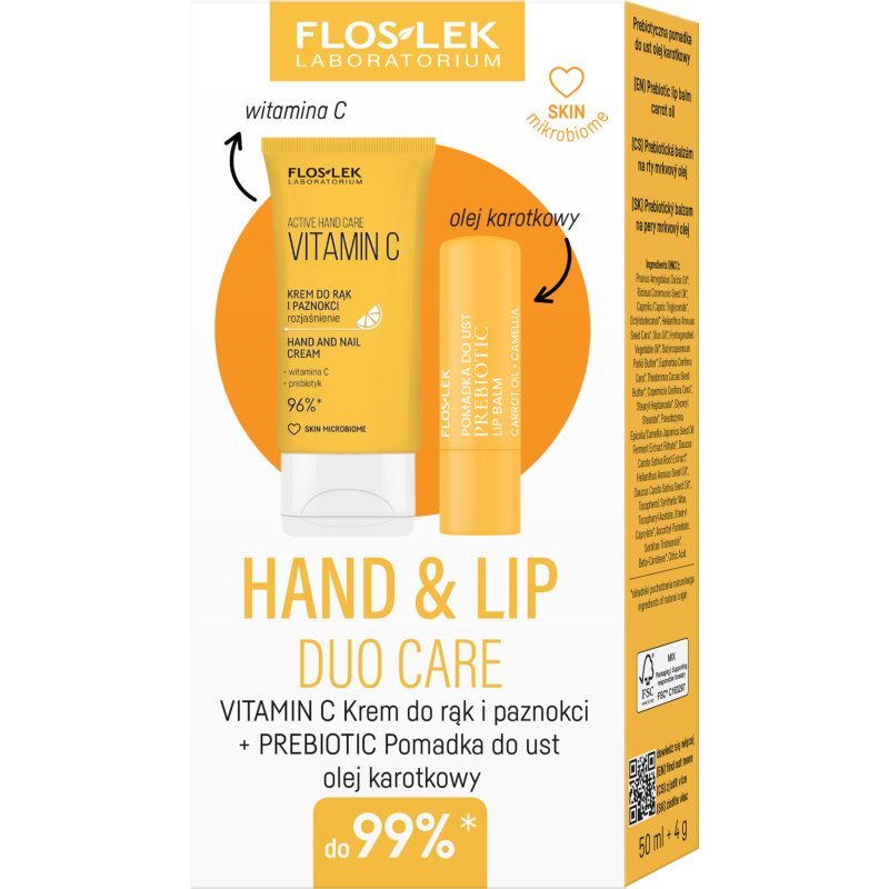 FlosLek Laboratorium Hand & Lip Duo Care Vitamin C dárková sada