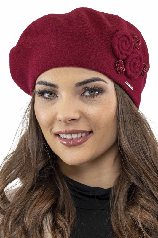 Dámský baret Vivisence 7037 Barva: Bordó, Velikost: UNI