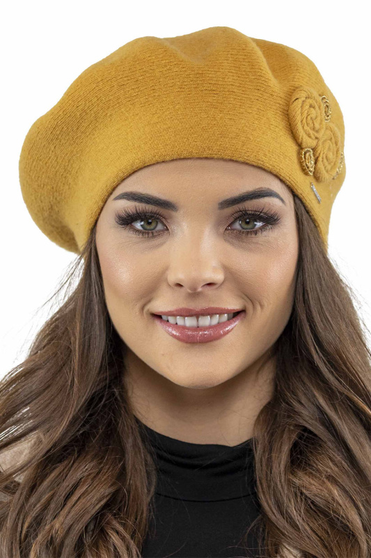Dámský baret Vivisence 7037 Barva: Žlutá, Velikost: UNI