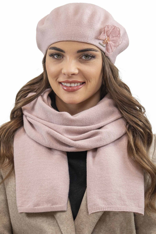 Baret a čepice Vivisence 7036 komplet Barva: Růžová, Velikost: UNI