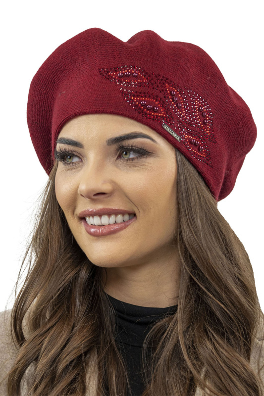 Dámský baret Vivisence 7051 Barva: Bordó, Velikost: UNI