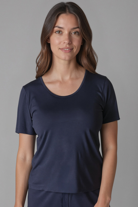 Tričko na spání Vivisence 2201 Barva: Modrá - tmavě, Velikost: 2XL