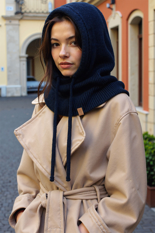 Dámská kapuce Vivisence 70111 Barva: Modrá - tmavě, Velikost: UNI