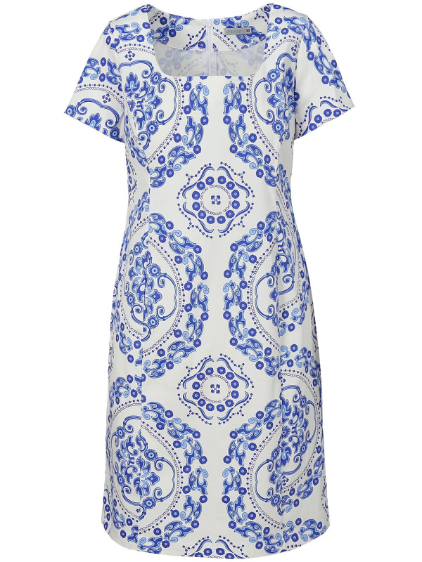 PERSO Woman's Women's summer dress with short sleeves made of cotton fabric