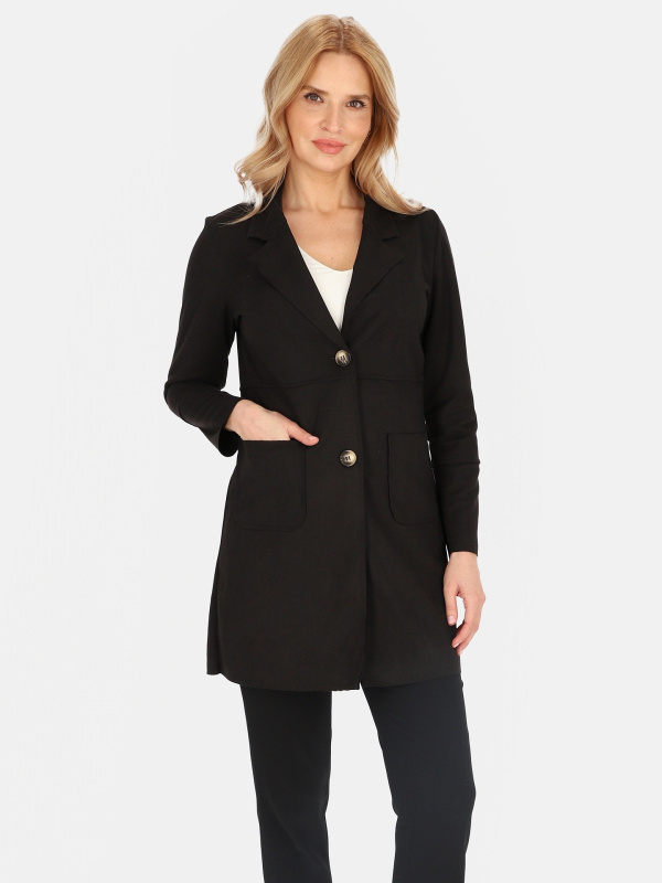 Dámský kabát z umělého semiše