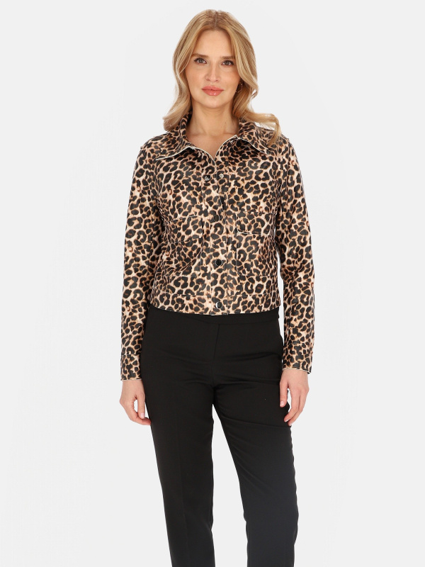 Dámská krátká leopardí bunda